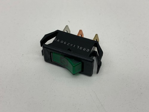 (10-Pack) Oslo Single Pole Lighted Rocker Switch, Green 20A 125/250VAC 1HP - Picture 6 of 9