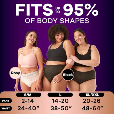Boutique Incontinence and Postpartum Underwear for Women, Maximum Protection, La