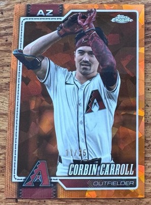2026 TOPPS CHROME SAPPHIRE ORANGE IMAGE VARIATION #83 CORBIN CARROLL #11/25 🔥