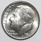 1951 D Roosevelt Dime CHOICE BRILLIANT UNCIRCULATED (I264)