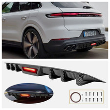 Carbon Style Rear Diffuser Bumper Spoiler Wled Light For Porsche Cayenne Us Carbon Style Rear Diffuser Bumper Spoiler Wled Light For Porsche Cayenne Us