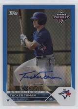 2023 Topps Pro Debut Blue Foil Auto 44/150 Tucker Toman #PD-8 Auto 0l1