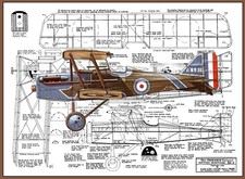 Tomasco Model Airplane Plans FF : British Wartime SE-5 18in Scale RP