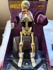 NEW Gemmy High Stepping Skeleton Works Perfectly "Hello My Baby" Halloween Read