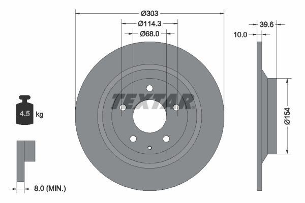 2 X Bremsscheibe Textar 92242703 FüR Mazda CX-5 CX-30-image