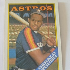 Topps 1988 Topps Gerald Young #368 Houston Astros Rookie Base Set Card. rookie card picture