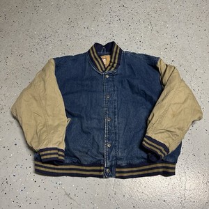 Vintage Denim Varsity Jacket | eBay
