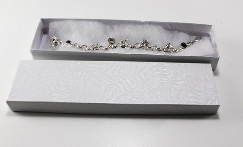 JOHN HARDY KALI 925 STERLING SILVER BLACK ONYX 9 CHARMS BRACELET, 8 INCHES - Picture 6 of 8