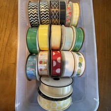 Offray Ribbon Lot 18 Spools Grosgrain Satin Woven in USA New  Ribbon Boutique