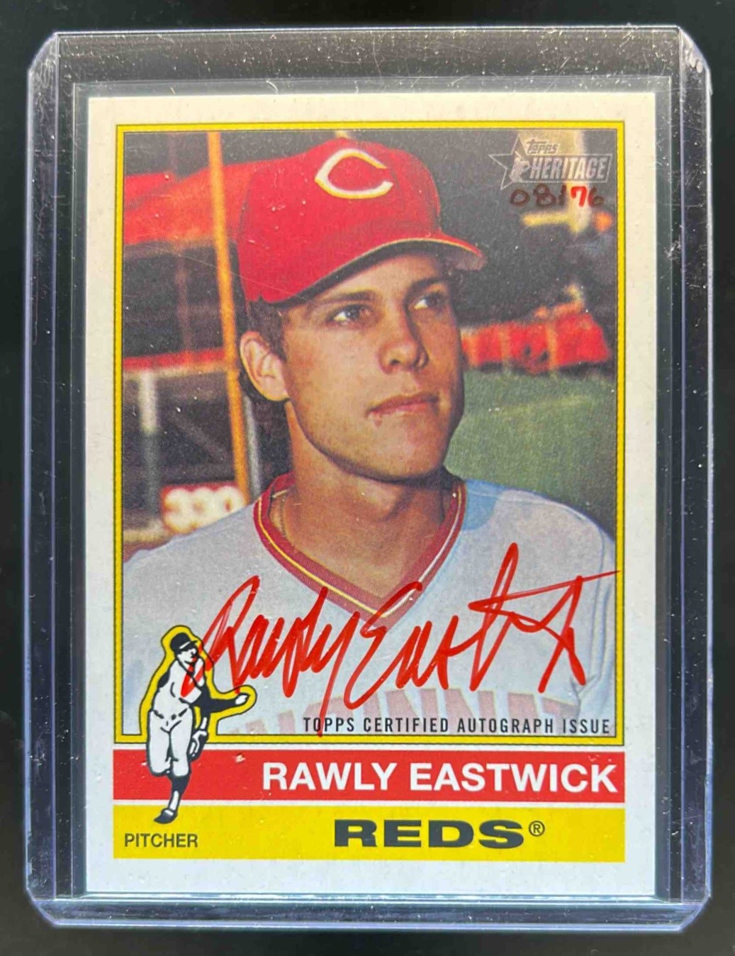 2025 Topps Heritage Rawly Eastwick Real One Auto Red Ink #8/76 Reds
