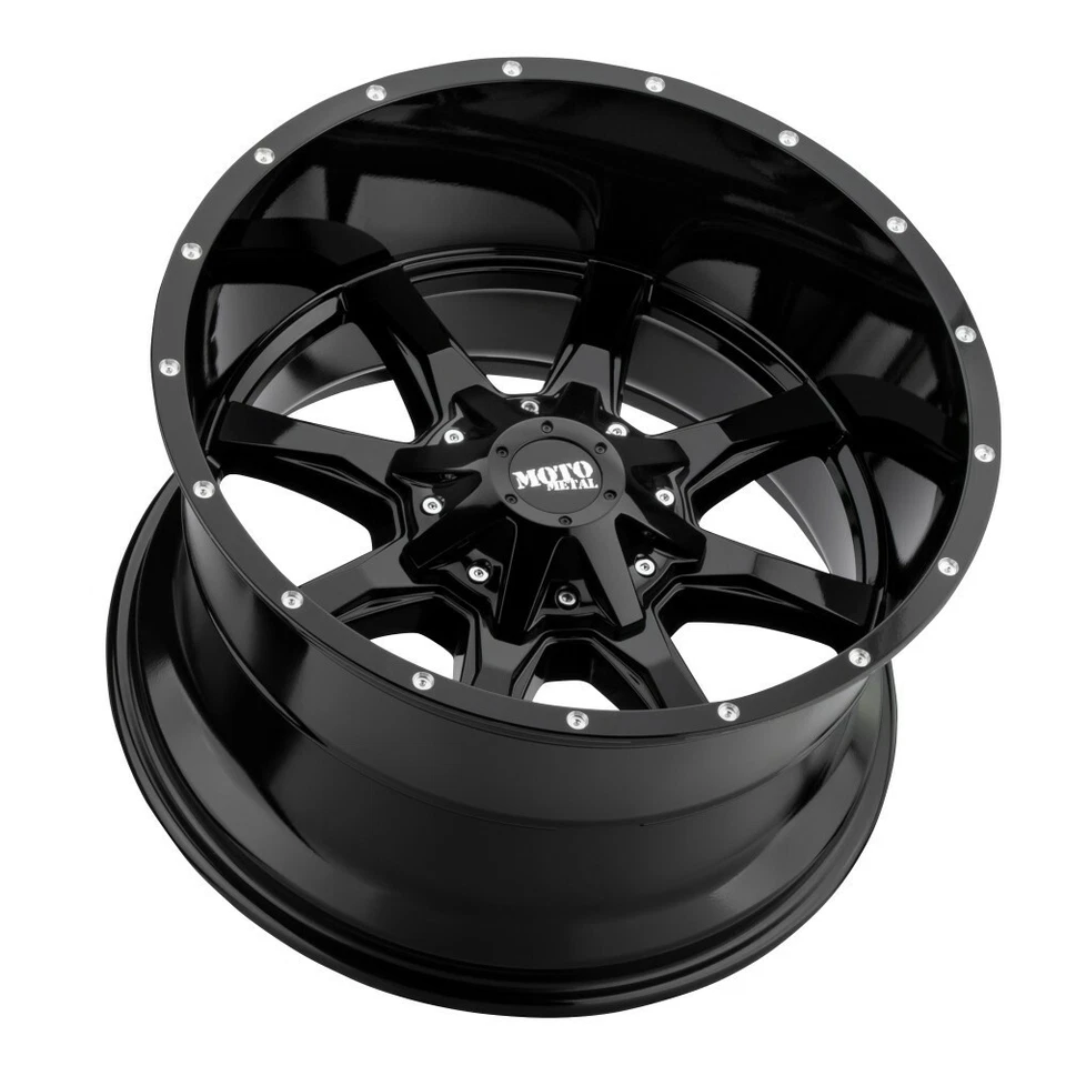 Комплект 4 16 дюймов Moto металлический MO970 16x8 6x120 6x5,5 0 мм глянцевый черный с фрезерованными колесами - Изображение 3 из 4