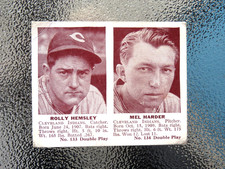 1941 Double Play Rolly Hemsley Mel Harder Cleveland Indians VG