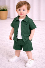 Outfit 2 Piece Baby Boy Summer Set Shirt & Shorts Cotton Casual 12–18M