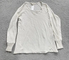 Etoile Isabel Marant Shirt Womens Small White 100% Linen Long Sleeve Knit Top