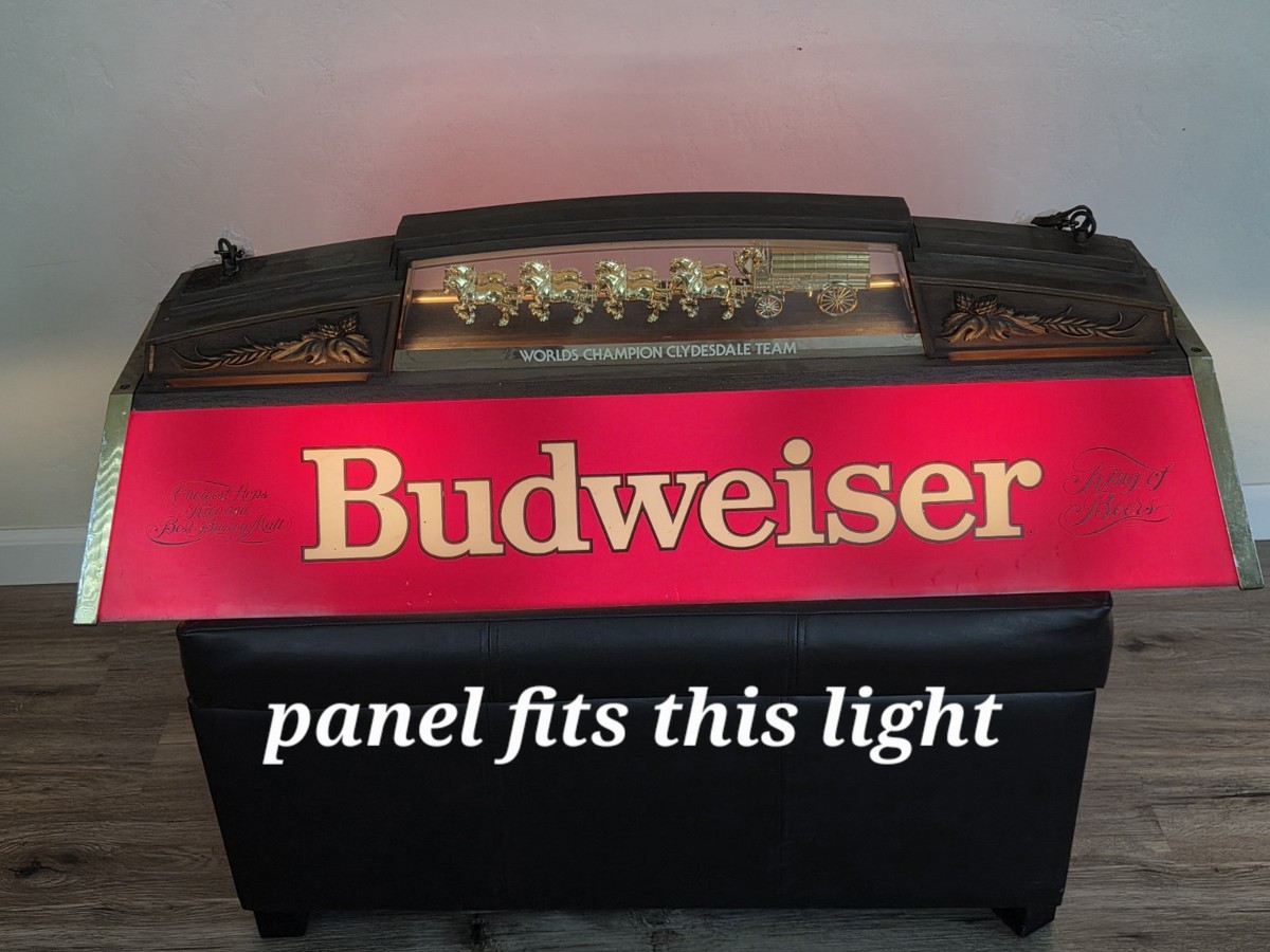Side Panel For Vintage Budweiser Beer Hanging Pool Table Light | eBay