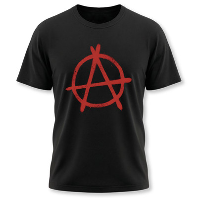 Red Anarchy Symbol T-Shirt | Grunge Punk Spray Paint Graffiti Graphic Tee