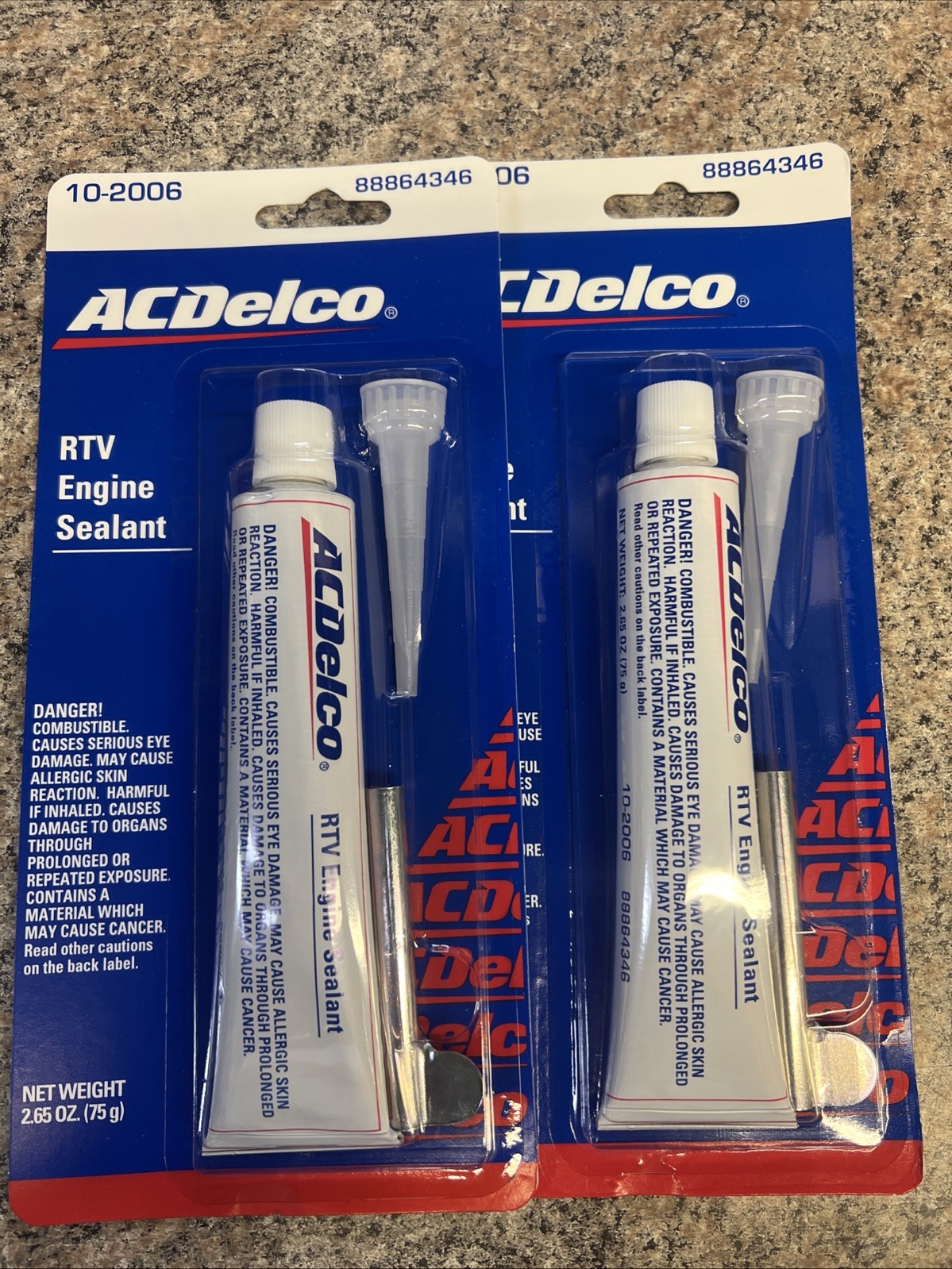 New AC Delco RTV Engine Sealant 10-2006 88864346 2.65 Ounce 2 Pack!