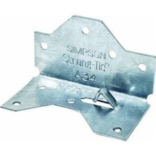 Simpson A34 Galvanized Framing Angle for Wood Construction