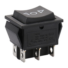 1-Pack Momentary Rocker Switch, KCD2-223 On /Off/ On DPDT 6-Pin 16A 250VAC,20A