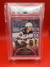 2021-22 Upper Deck Young Guns Canvas Calen Addison # C108 PSA 10 GEM MINT  WILD