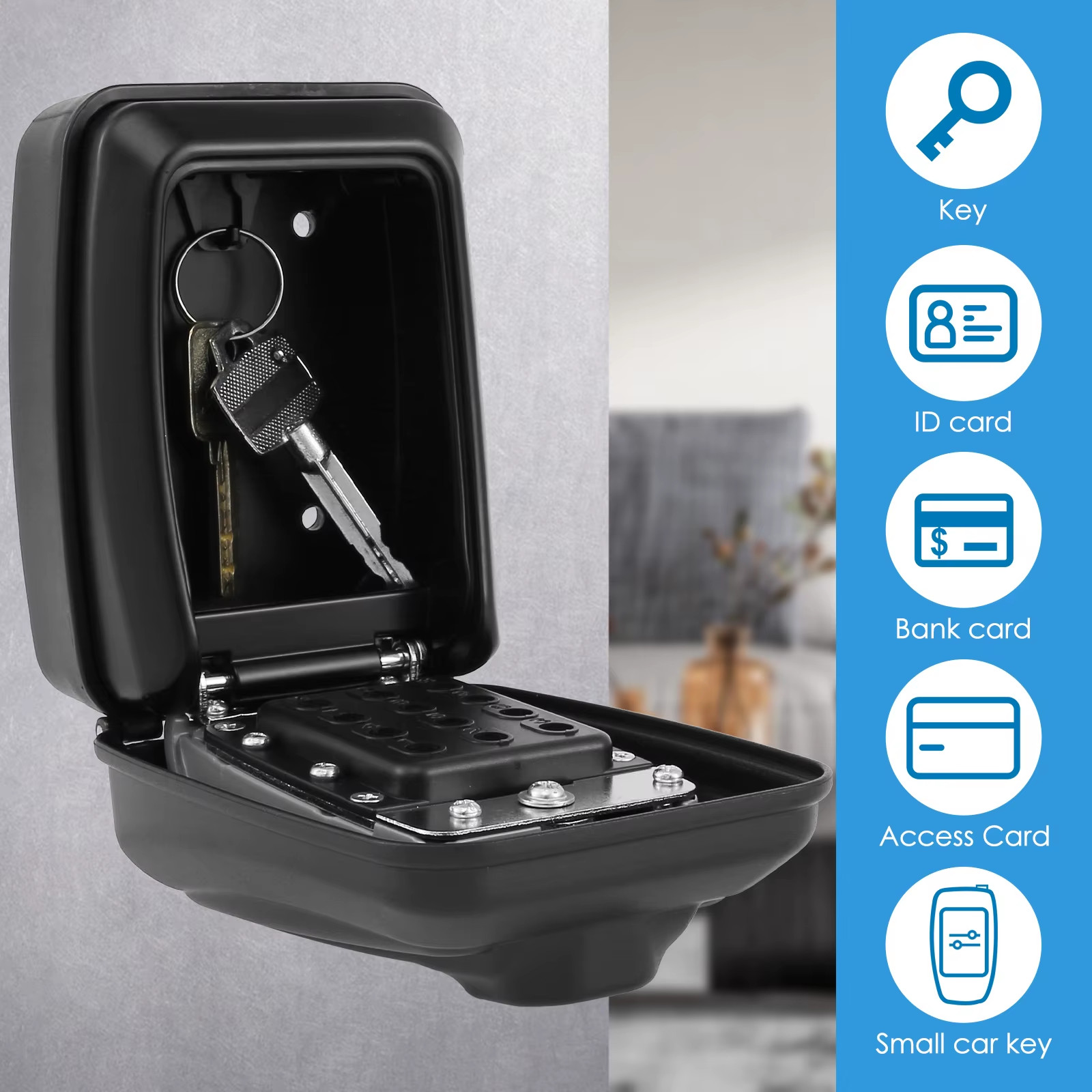 Cassetta Sicurezza Chiavi Esterno Codice: Ideale per B&B e Self Check-in - 3
