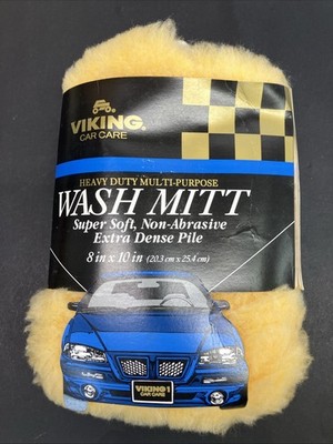 Viking Wash Mitt Heavy Duty 8'' x 10'' Reusable Non-Abrasive Extra Dense Pile 1998