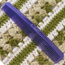 vtg purple glitter goody Plastic Hair Comb USA Wide Purse Pocket Unbreakable NEW