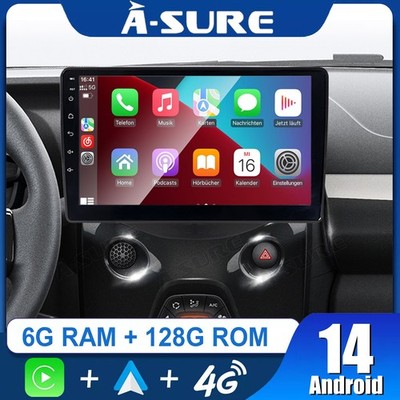 8 Core Für Citroen C1 Peugeot 108 Toyota Aygo 6+128G Android15 Autoradio CarPlay