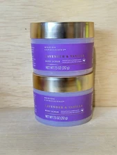 Lot 2-Modern Expressions Body Scrub, Lavender & Vanilla, 7.5 oz Ea
