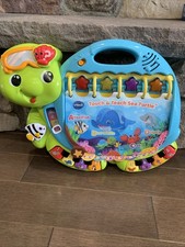 VTech Touch  Teach Sea Turtle Interactive Learning Toy Book Works Lights Sounds