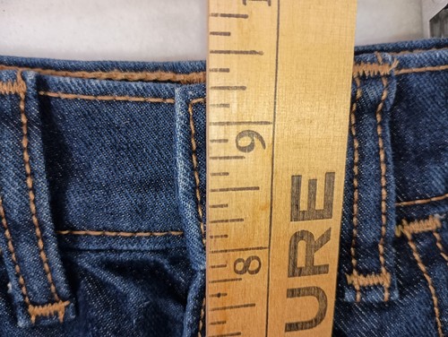 OLD NAVY Girls High Rise Adjustable Waist Jean Shorts Size 10 Dark Wash EUC - Picture 9 of 10