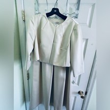 Talbots Cream Suit - Blazer Skirt Combo - size 8 - Business casual - Office wear