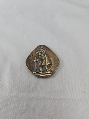 Saint Christopher Tavel Charm-  German ''Get Home Safe'' Or ''Arrive Home Safely''