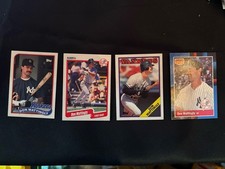 Don Mattingly New York Yankees 1990 - 4 Card Collection - Topps Fleer Donruss 