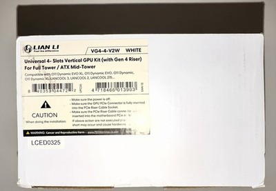 Lían Li Universal 4 Slots Vertical GPU Kit VG4-4-V2W (Gen 4th)