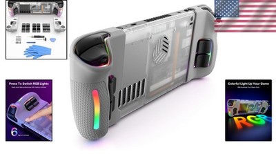 Customizable RGB Transparent Shell for Steam Deck OLED/LCD with