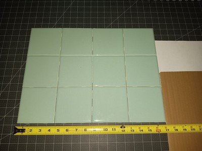 12 pcs. AMERICAN OLEAN Ceramic Tile Vintage AQUA MIST Bathroom  NOS
