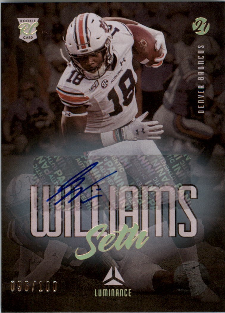 2021 Panini Luminance Autographs Gold #170 Seth Williams Auto /100 - FB