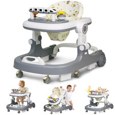 Baby Walker with Wheels, 4 in 1 Foldable Baby Walkers for Boys Girls 6-18 Months