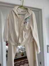 Vintage JACLYN SMITH ivory Velour Jacket L NWT  Pants M  Set