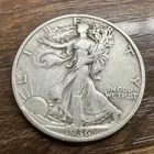 1936-S Walking Liberty Half Dollar 50c Silver Actual Coin Good For Collection