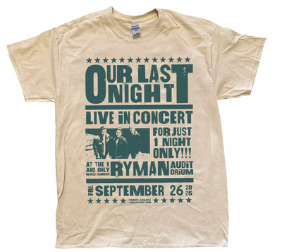 Our Last Night band Live IN Concert 1 Night T Shirt Full Size S-5XL