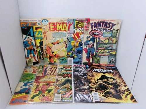 Vintage Comic Book Lot of 10 Marvel DC Modern and Charlton Comics Superman Batma
