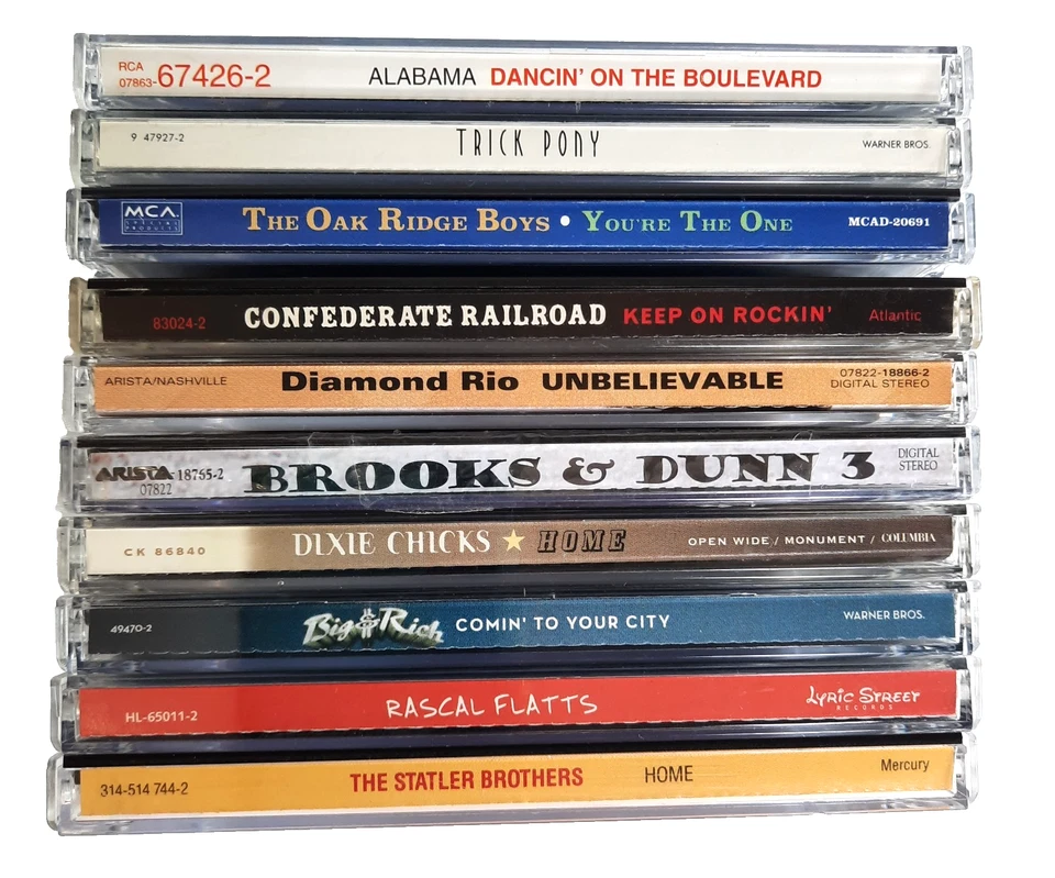 Country Music CD Lot of 10 1990s/2000s Groups Brooks & Dunn Dixie Chicks Alabama Foto 3 de 4