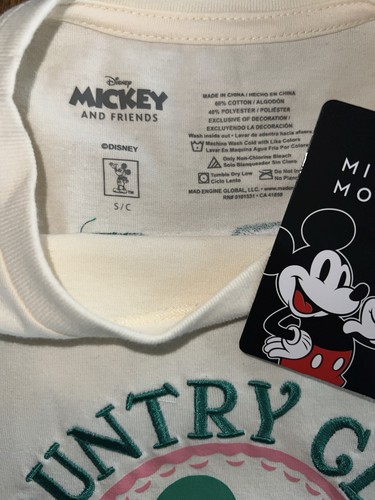 CAMISETA DISNEY’S MICKEY MOUSE BORDADA GOLF COUNTRY CLUB (NUEVA CON ETIQUETAS) Talla Pequeña - Imagen 6 de 8