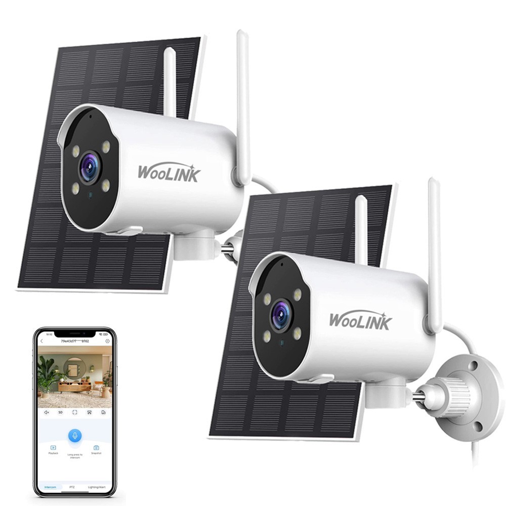 2PK Wireless Solar Camera 1080P Outdoor WiFi Battery Securit