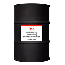 Red 100% Heavy Duty Extended Life Antifreeze - 55 Gallon Drum