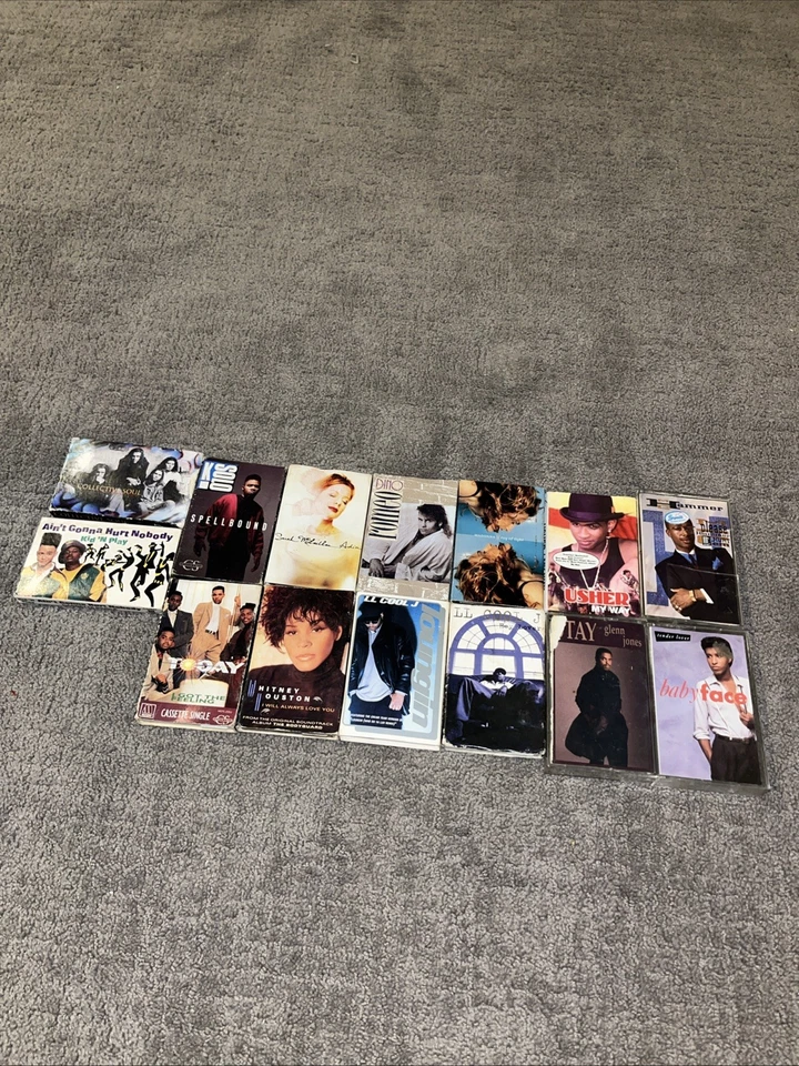Lot Of 14Rock Cassette Singles & Tapes Houston Babyface Usher Ll Cool J Hammer - Image 2 of 4