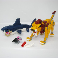 LEGO Creator 31088 Shark 31112 Wild Lion RETIRED 3 in 1 Sets Incomplete