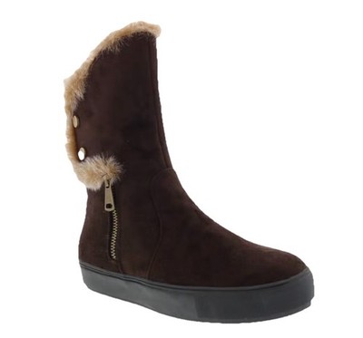 NIB Bellini Women s Size 9 Faux Suede Mid-Calf Boots Fur Trim Free Ship MSRP$89